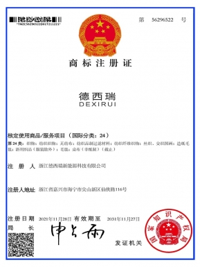 Trademark registration certificate